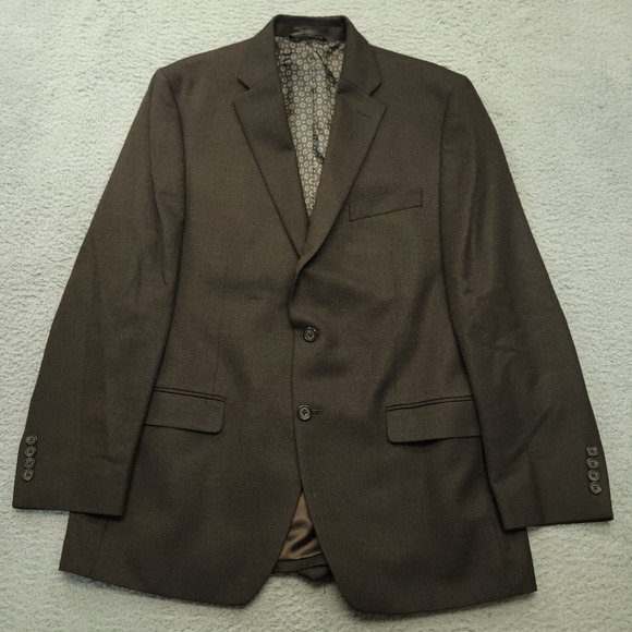 Laurence Kazar Jackets & Blazers - Lauren Ralph Lauren Men's 42R (40.5) Blazer Brown Sport Coat Jacket Rayon Poly